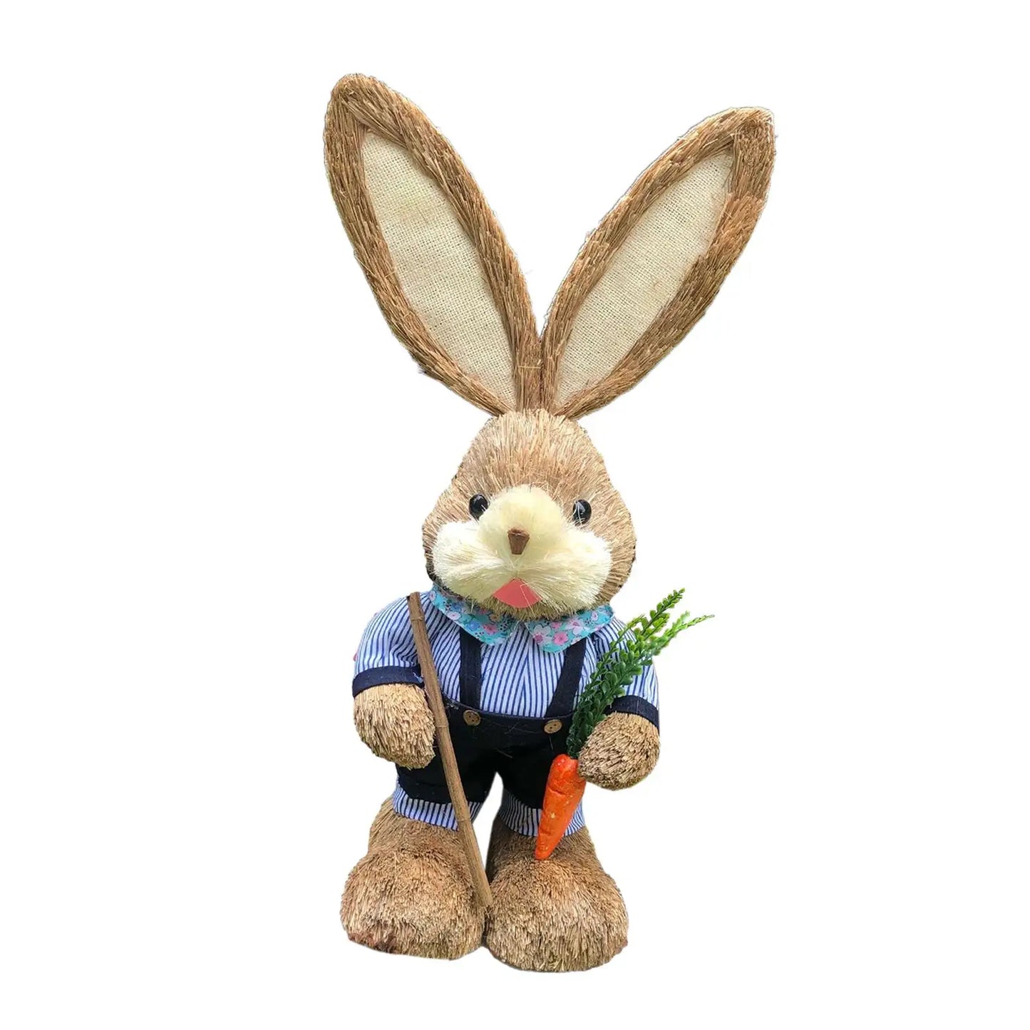 Figura de Conejo de Paja - Estatua Decorativa de Pascua