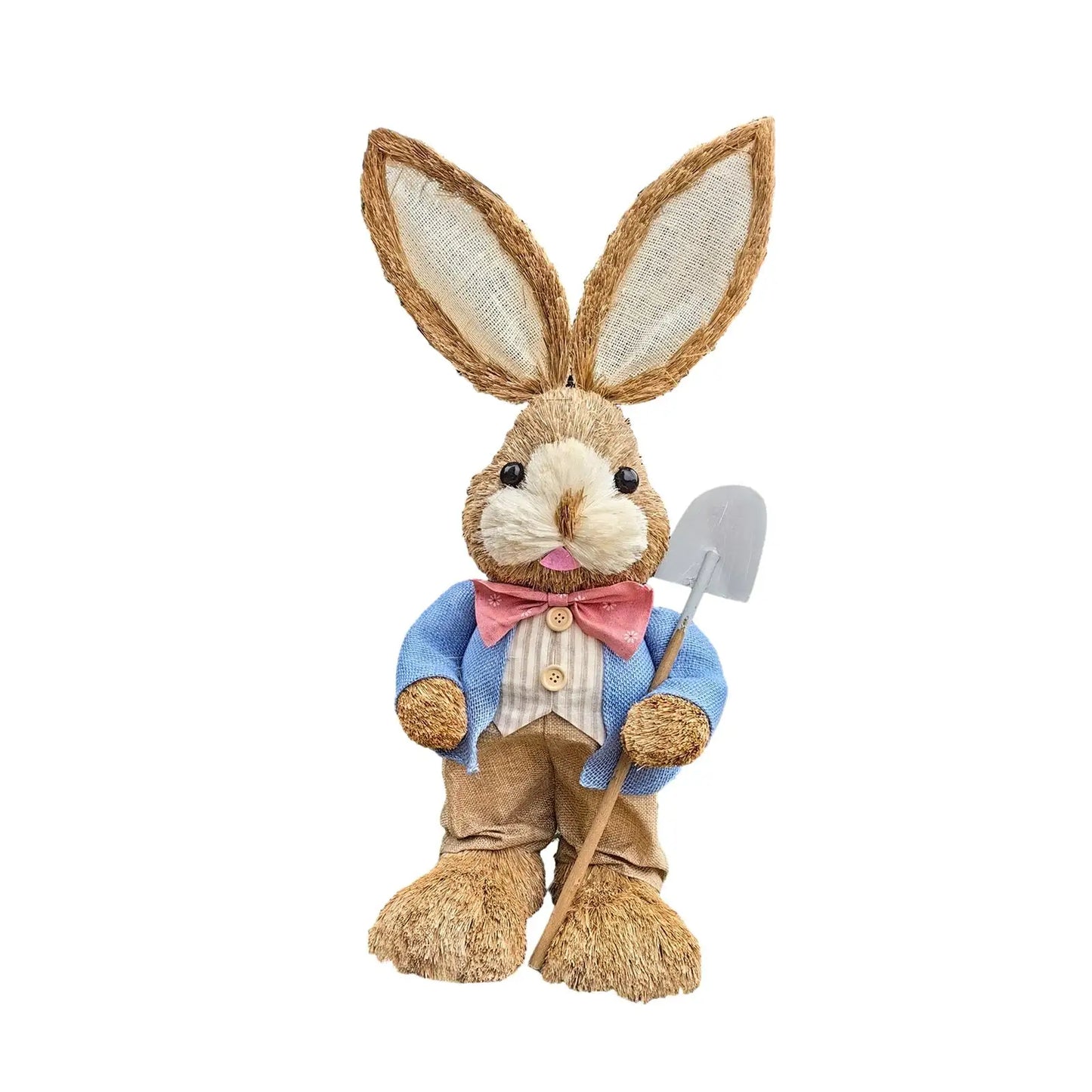 Figura de Conejo de Paja - Estatua Decorativa de Pascua