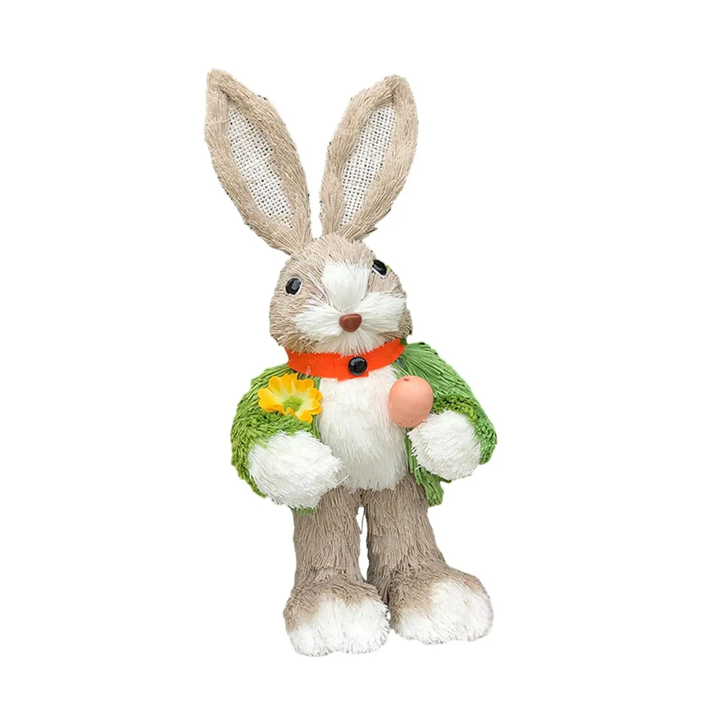 Estatua de Conejo de Paja - Figura Decorativa de Pascua