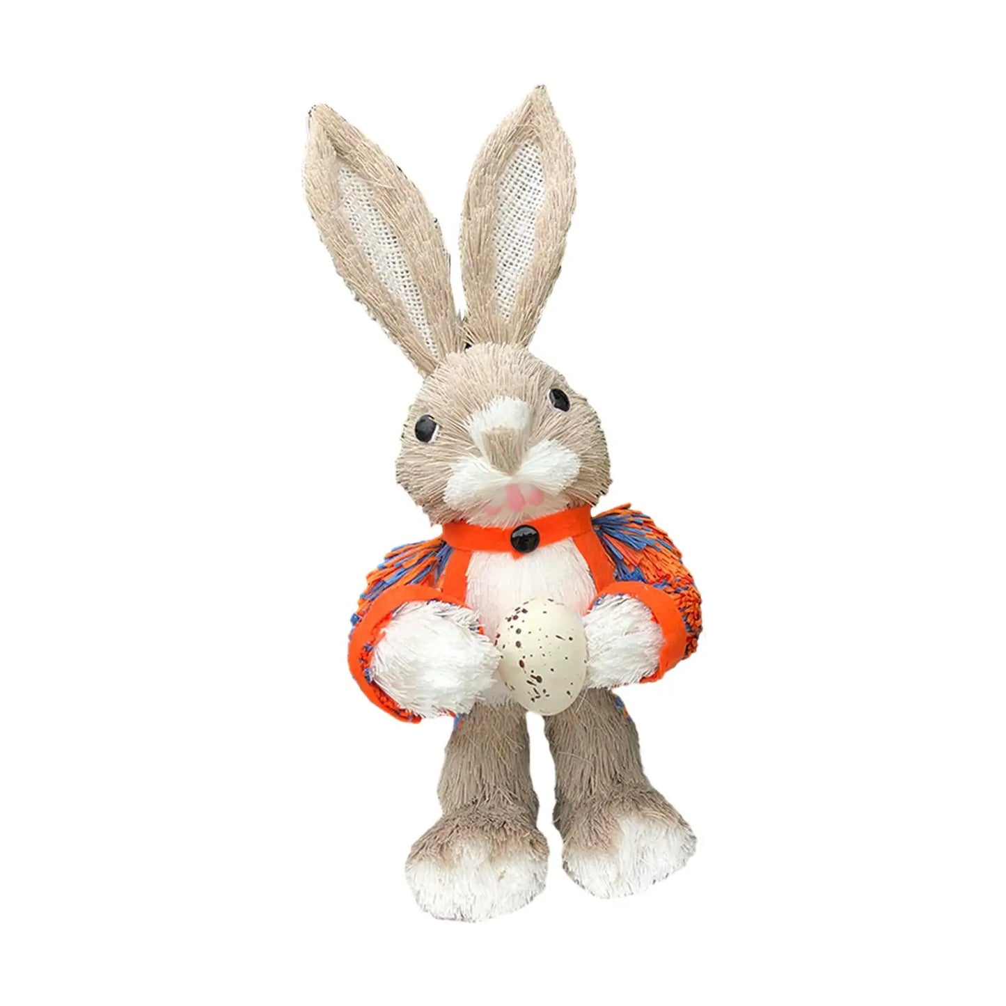 Estatua de Conejo de Paja - Figura Decorativa de Pascua