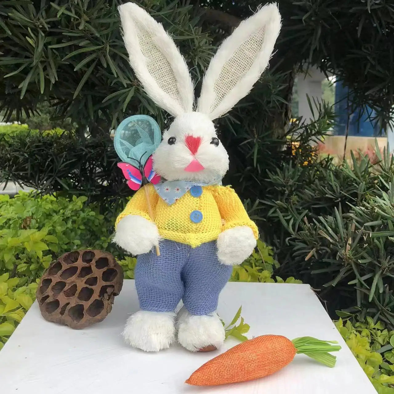 Conejo de Paja 35cm - Decoración de Pascua y Eventos