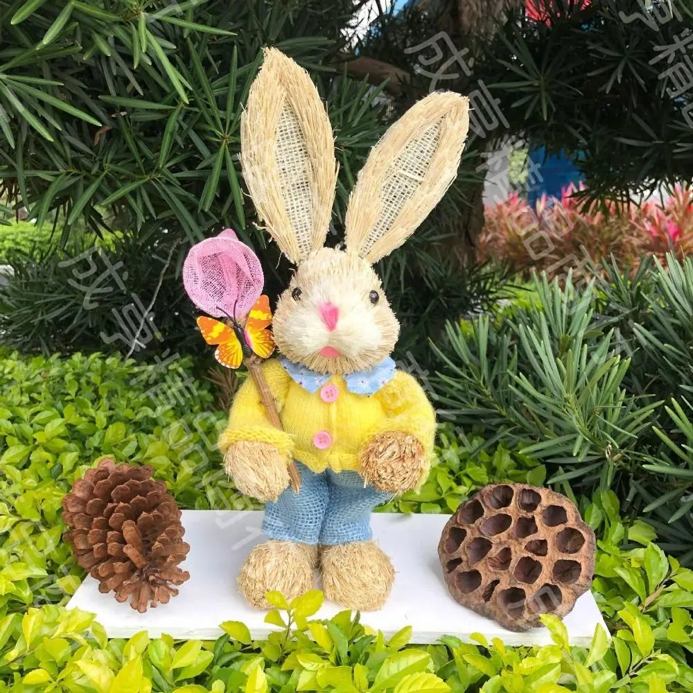 Conejo de Paja 35cm - Decoración de Pascua