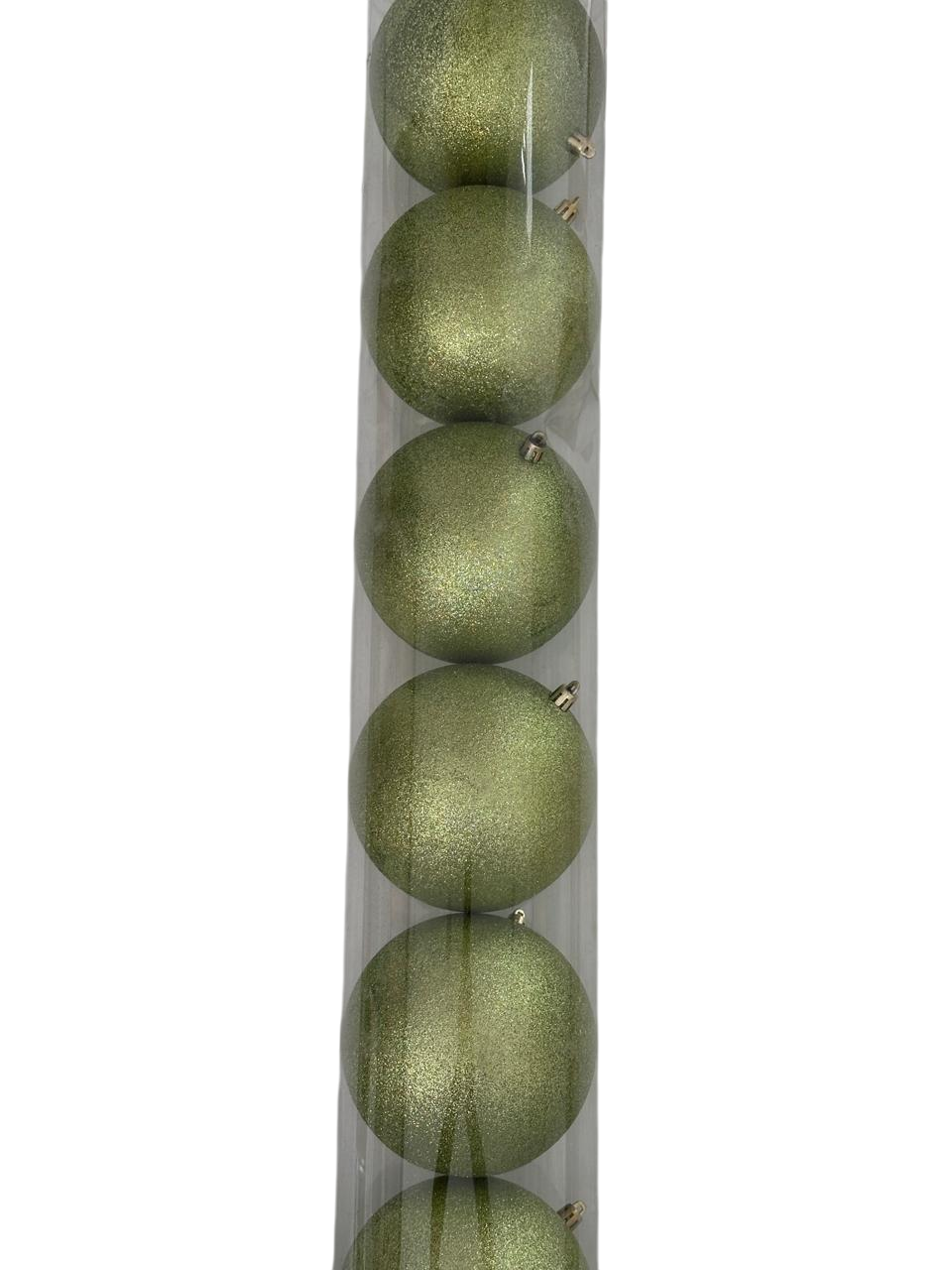 Esferas Navideñas 6pz con Acabados Espejo, Mate y Glitter