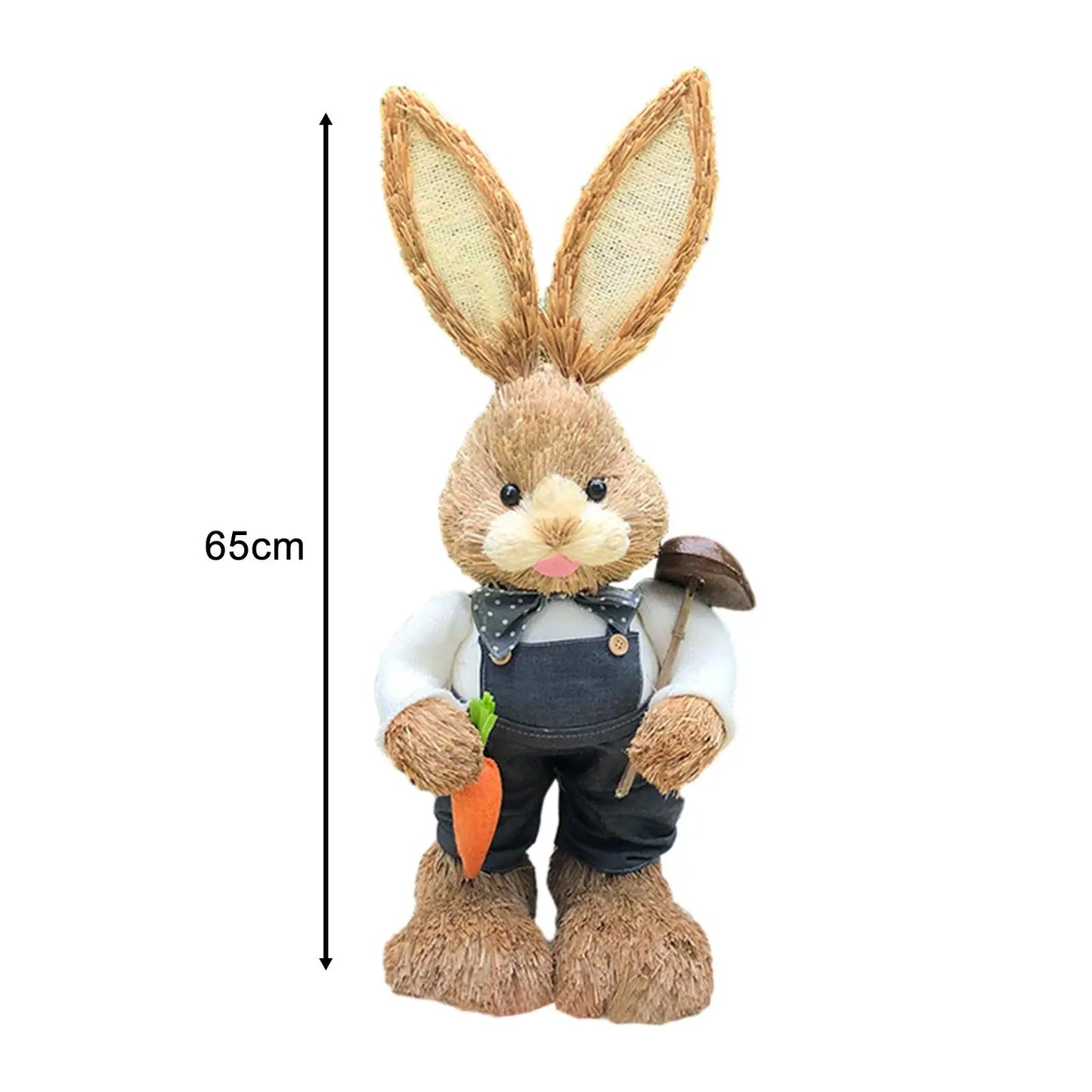 Figura de Conejo de Paja - Estatua Decorativa de Pascua