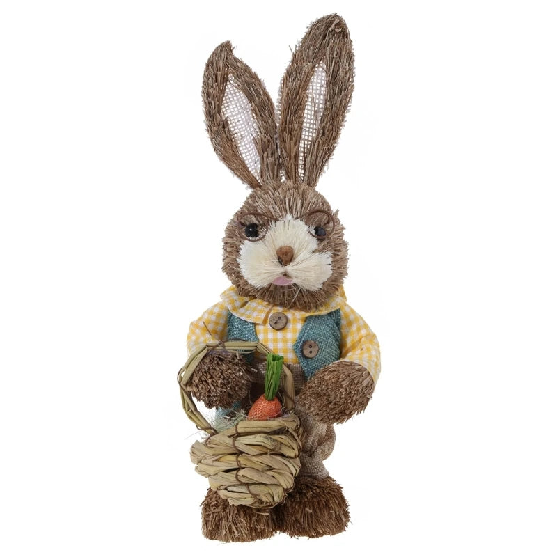 Conejo de Paja de Pascua 35cm - Decoración Festiva