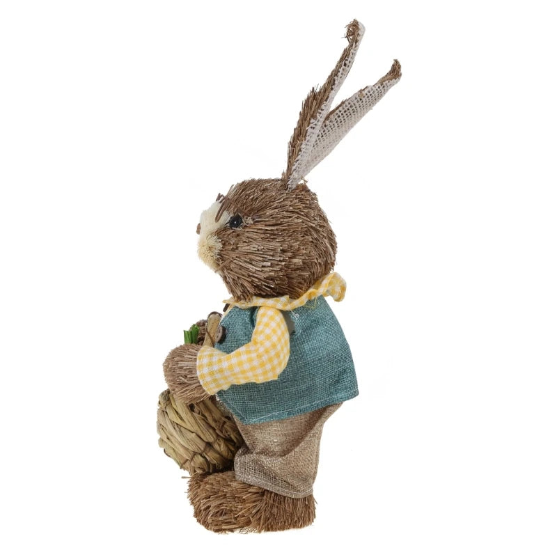 Conejo de Paja de Pascua 35cm - Decoración Festiva