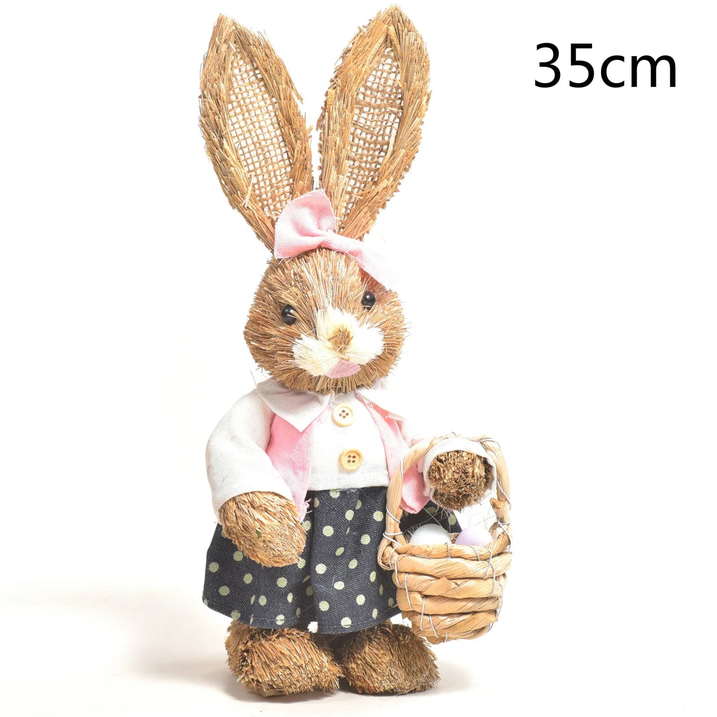 Conejo de Paja - Decoración de Pascua para Hogar y Jardín