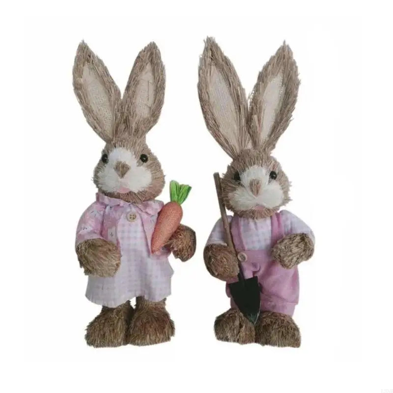 Conejo de Sisal de Pascua - Figura Decorativa Tejida a Mano