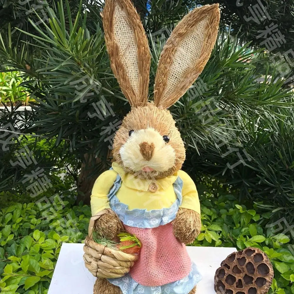 Conejo de Paja 35cm - Decoración de Pascua