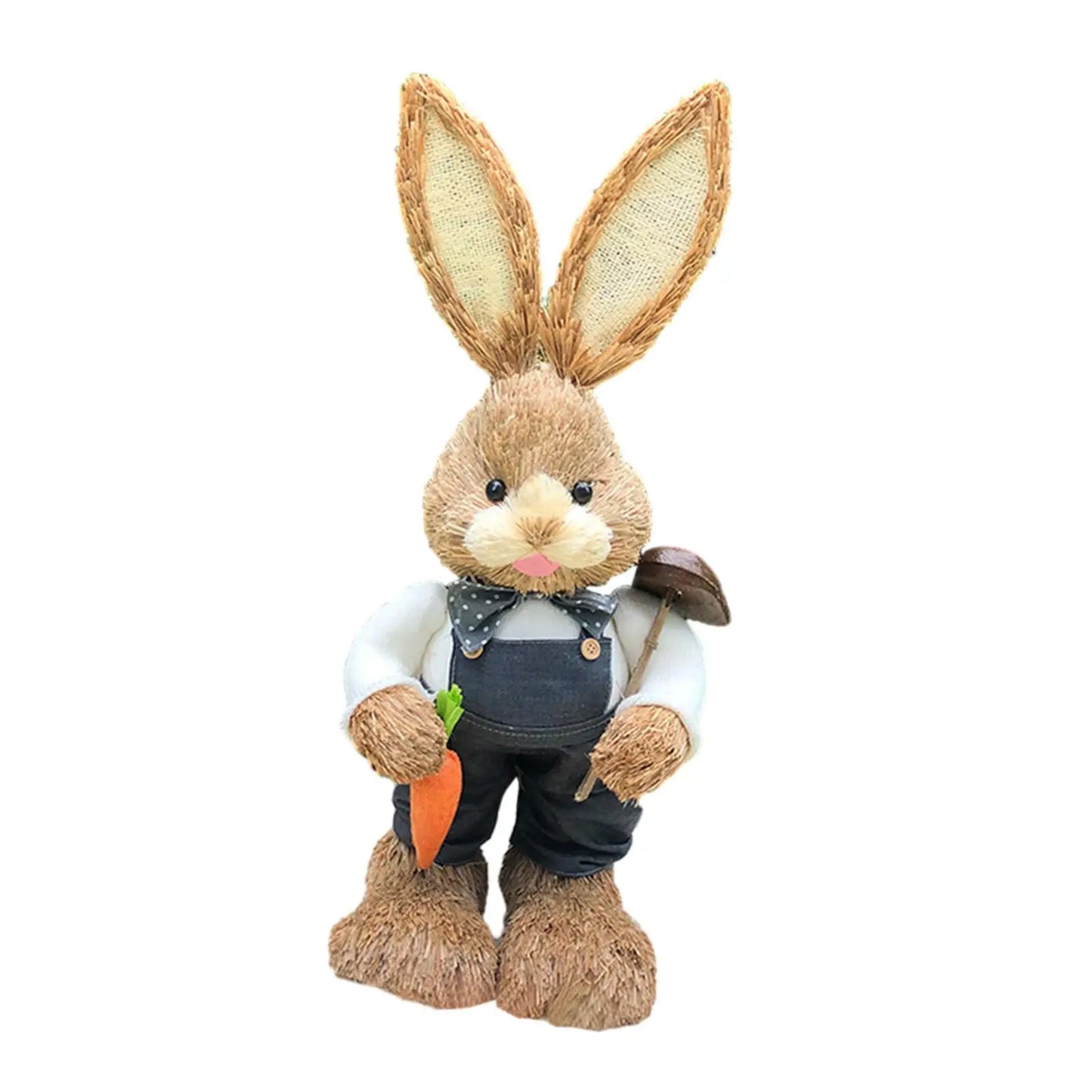 Figura de Conejo de Paja - Estatua Decorativa de Pascua