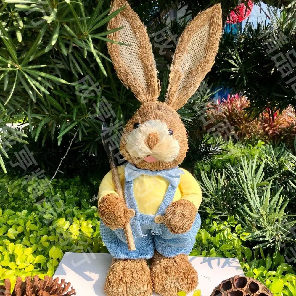 Conejo de Paja 35cm - Decoración de Pascua