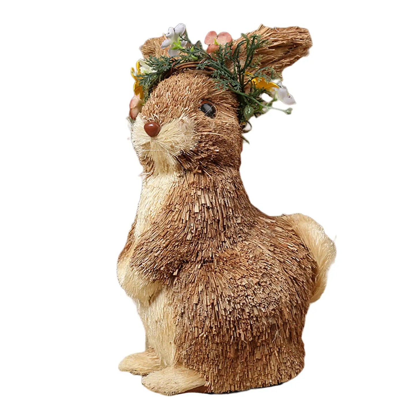 Conejos de Paja de Pascua - Figura Decorativa de Madre e Hijo 🐰🌸
