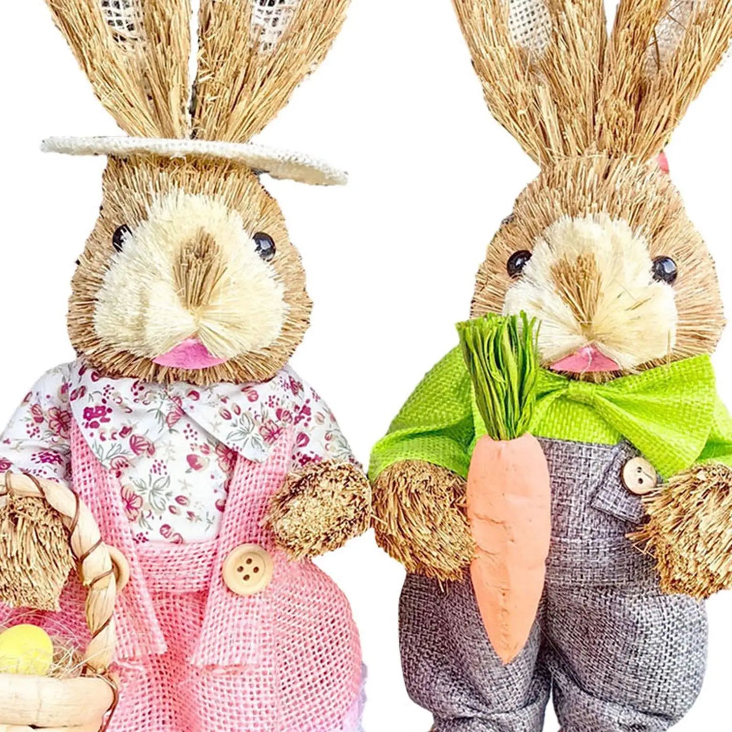 2Pcs Esculturas de Conejo de Pascua