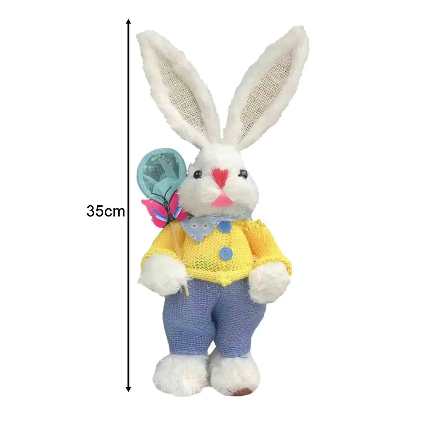 Conejo de Paja de Pascua - Figura Decorativa para Mesa