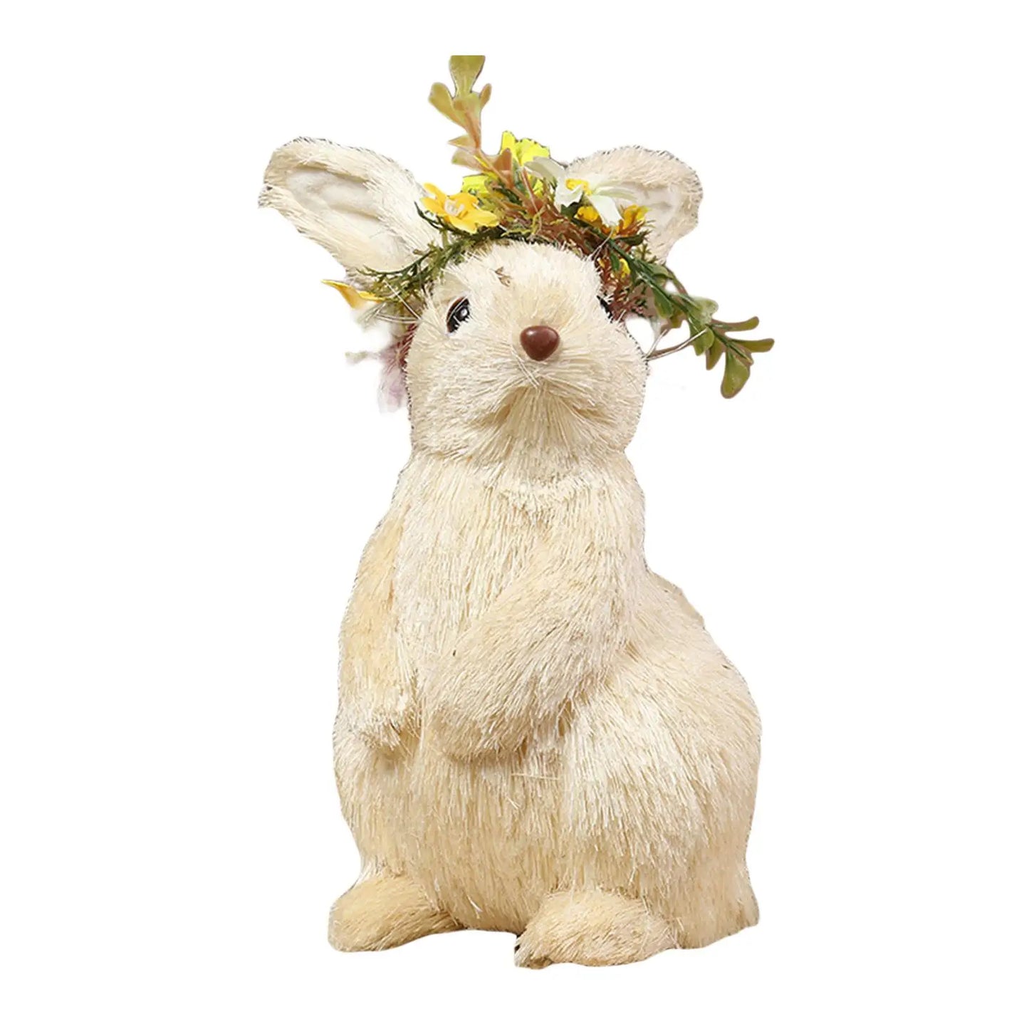 Conejos de Paja de Pascua - Figura Decorativa de Madre e Hijo 🐰🌸