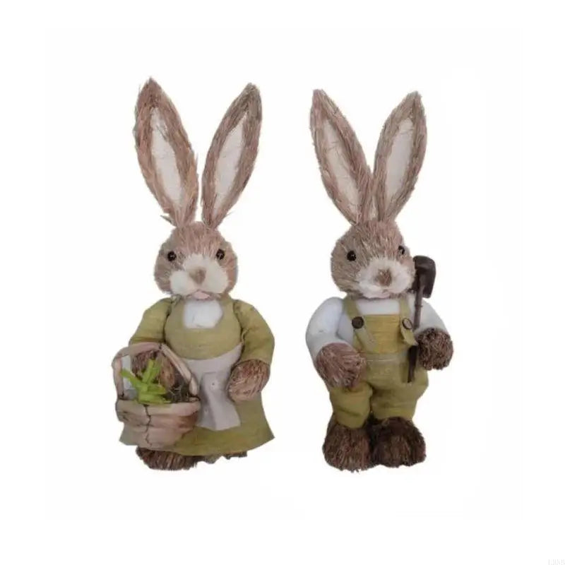 Conejo de Sisal de Pascua - Figura Decorativa Tejida a Mano