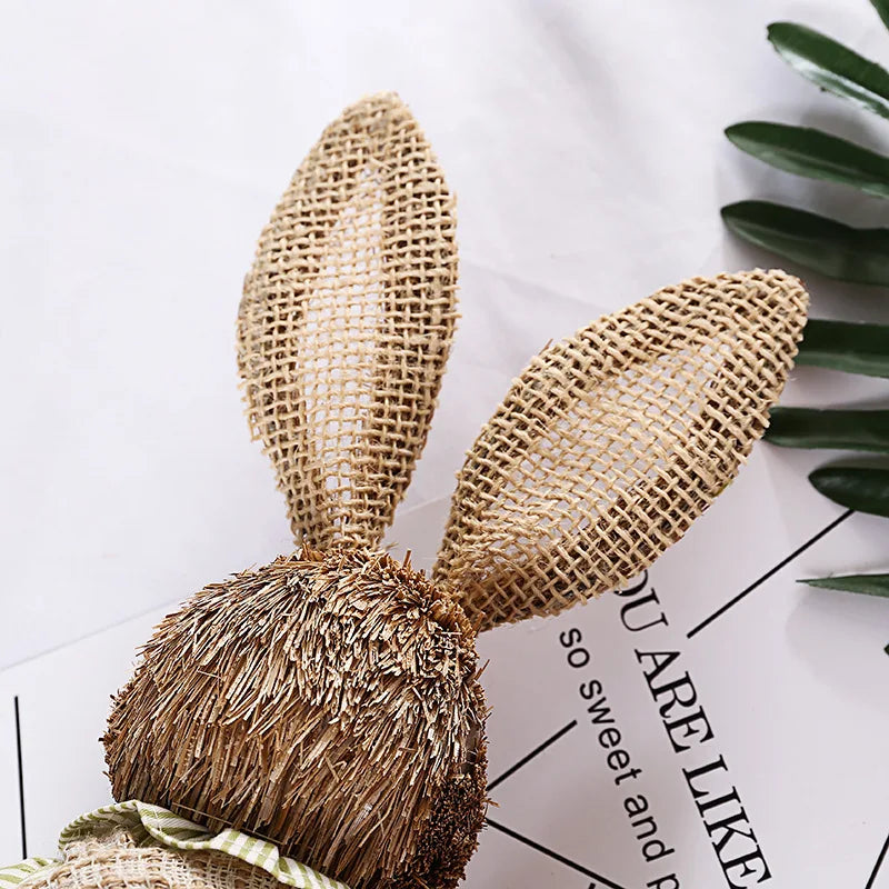 Conejo de Paja - Decoración de Pascua para Hogar y Jardín