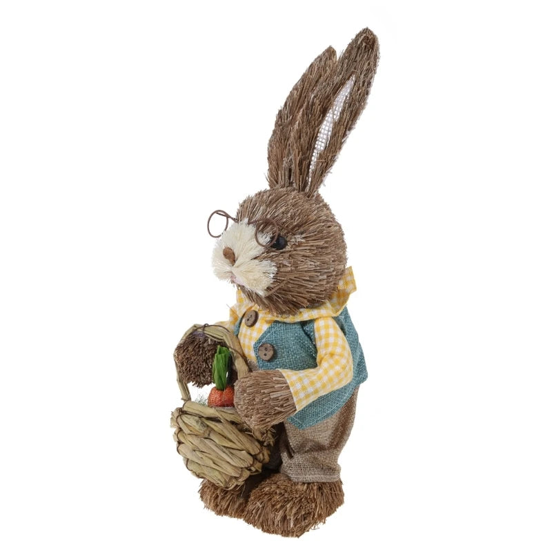 Conejo de Paja de Pascua 35cm - Decoración Festiva