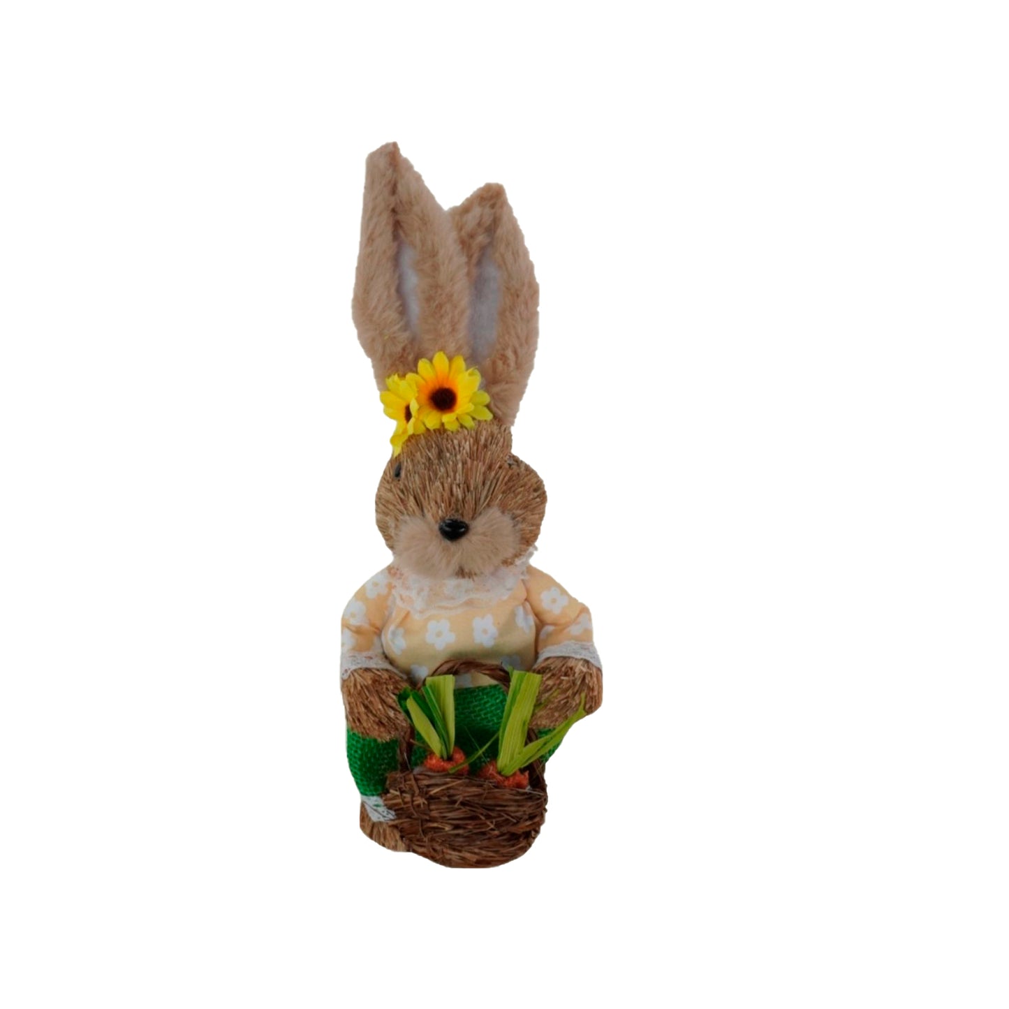 Coneja con blusa amarilla con flores