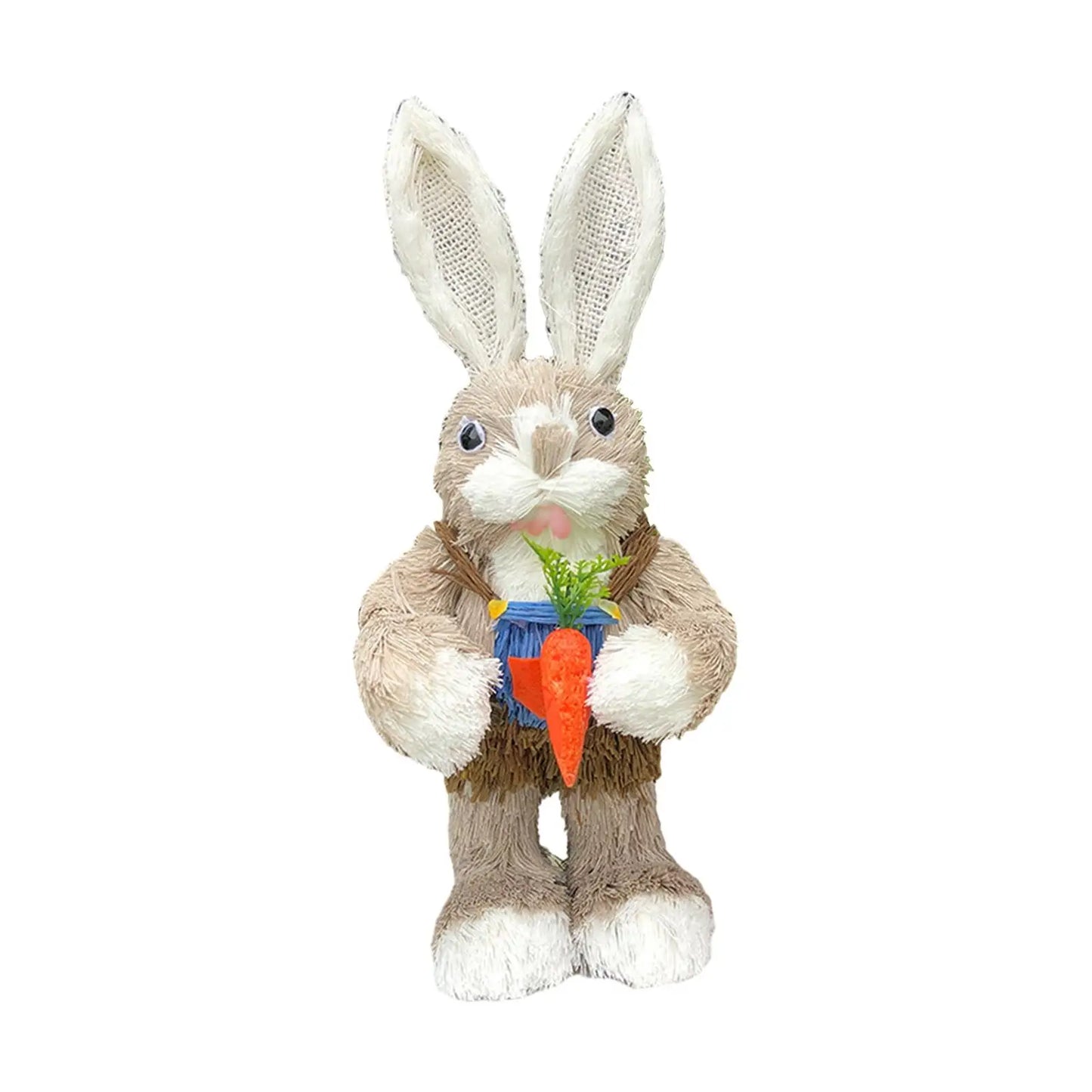 Estatua de Conejo de Paja - Figura Decorativa de Pascua