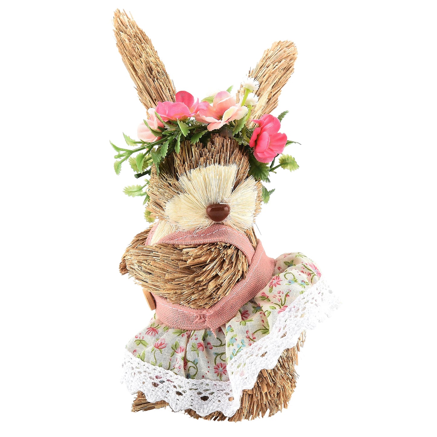 Conejo de Pascua Antropomórfico - Decoración Creativa de Paja