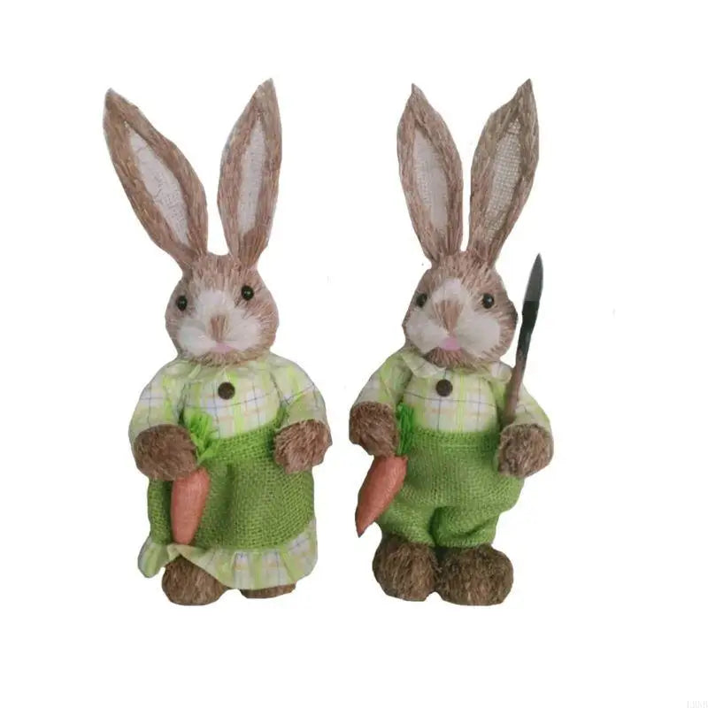 Conejo de Sisal de Pascua - Figura Decorativa Tejida a Mano