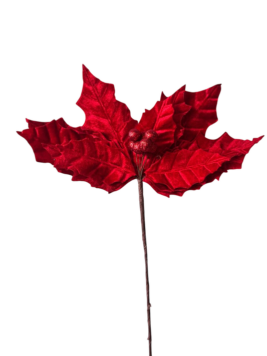 vara flor noche buena terciopelo